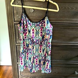 Spaghetti strap colorful summer romper